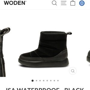 Woden Black Waterproof Boots